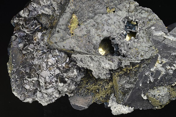 Galena, Sphalerite, Chalcopyrite, Quartz