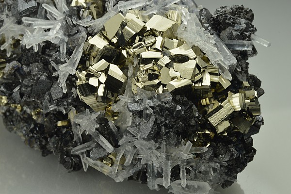 Pyrite, Quartz, Sphalerite