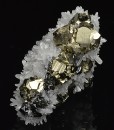 Quartz on Pyrite, Sphalerite