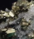 Quartz on Pyrite, Sphalerite