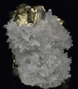 Quartz on Pyrite, Sphalerite