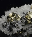 Quartz on Pyrite, Sphalerite