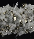 Pyrite on Quartz, Calcite