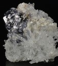 Twinned Galena, Quartz, Calcite, Sphalerite
