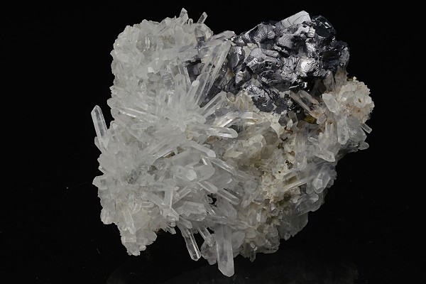Twinned Galena, Quartz, Calcite, Sphalerite