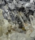 Twinned Galena, Quartz, Calcite, Sphalerite