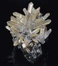 Quartz on Sphalerite tinged with Calcite