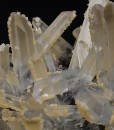 Quartz on Sphalerite tinged with Calcite