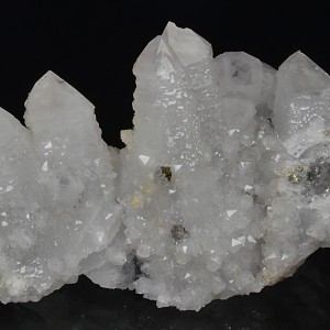 Quartz with growth phantoms, Pyrite
