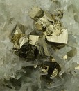 Pyrite on Quartz