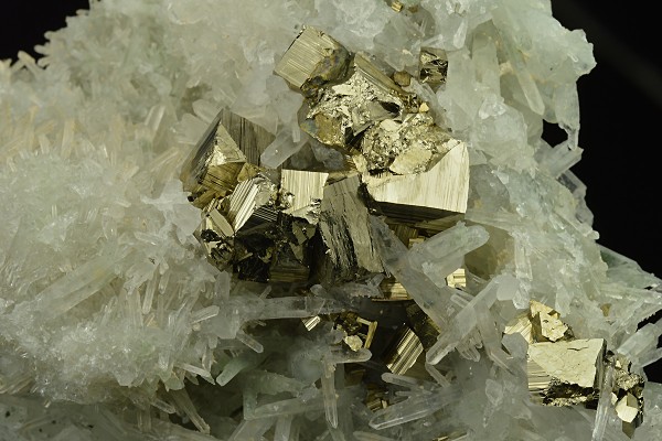Pyrite on Quartz