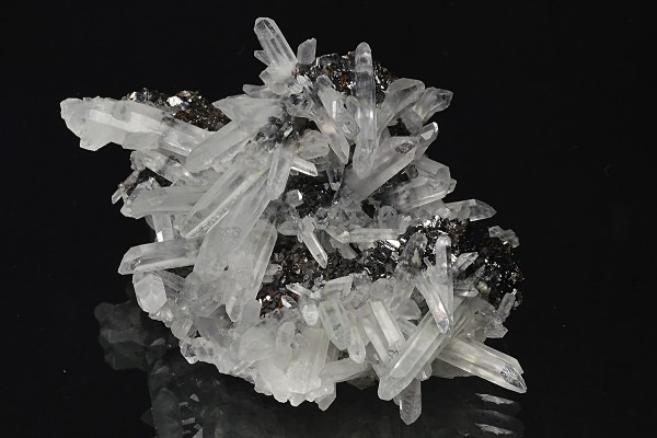 Quartz on Sphalerite