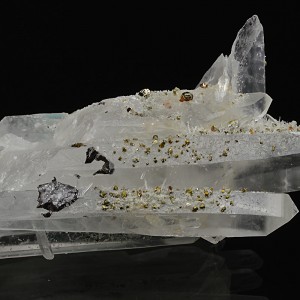 Quartz with Chalcopyrite, Pyrite inclusions