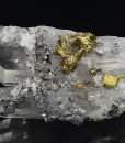 Chalcopyrite on Quartz, Sphalerite