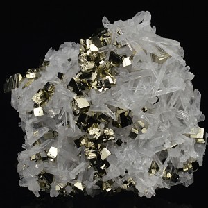 Pyrite on Quartz