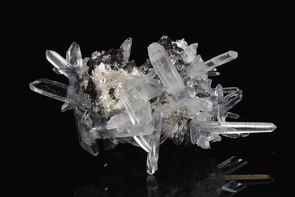Bi-terminated Quartz, Sphalerite, Calcite