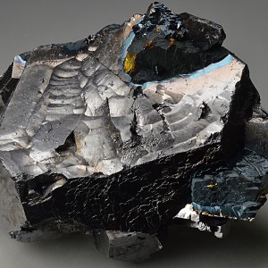 Iridescent Chalcopyrite on Galena, Sphalerite