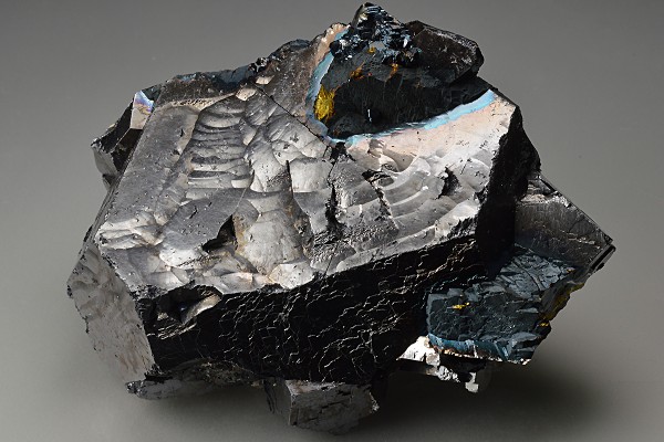 Iridescent Chalcopyrite on Galena, Sphalerite