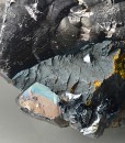 Iridescent Chalcopyrite on Galena, Sphalerite