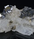 Galena, Chalcopyrite on Quartz, Sphalerite