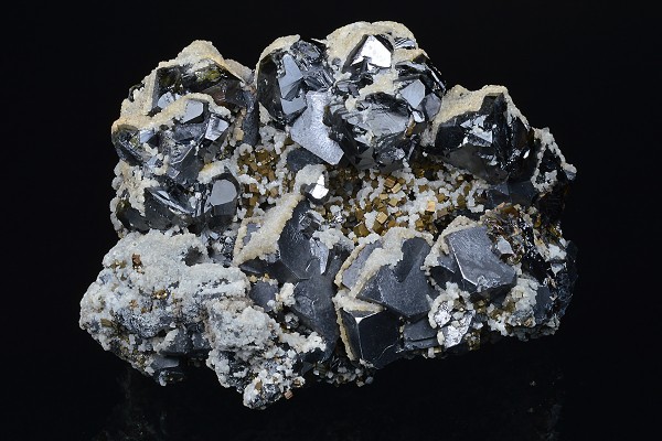 gem Sphalerite var.Cleiophane, Galena, Calcite
