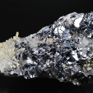 Twinned Galena, Quartz, Calcite