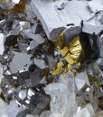 Skeletal Galena, Cleiophane, Quartz, Chalcopyrite
