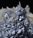 Galena on Pyrite, Quartz