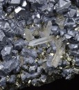 Galena on Pyrite, Quartz