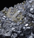 Galena on Pyrite, Quartz