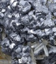 Galena on Pyrite, Quartz