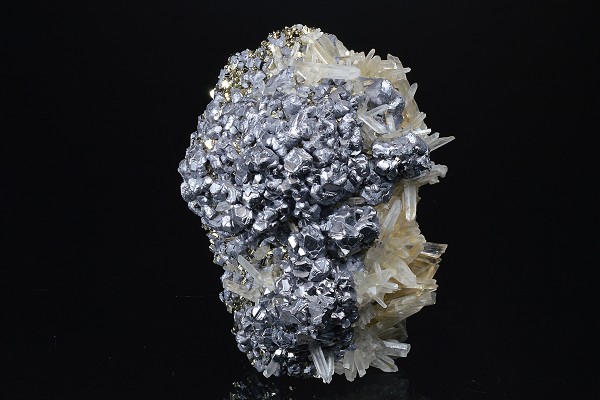 Galena on Pyrite, Quartz