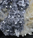 Galena on Pyrite, Quartz