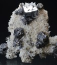 Cleiophane, Galena on Quartz, Chalcopyrite
