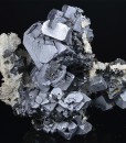 Skeletal Galena, Quartz, Sphalerite, Chalcopyrite