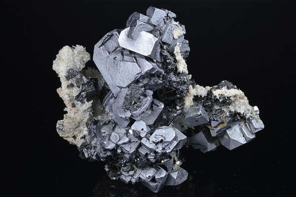 Skeletal Galena, Quartz, Sphalerite, Chalcopyrite