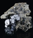 Skeletal Galena, Quartz, Sphalerite, Chalcopyrite