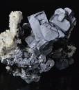Skeletal Galena, Quartz, Sphalerite, Chalcopyrite