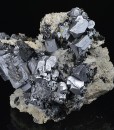Skeletal Galena, Quartz, Sphalerite, Chalcopyrite