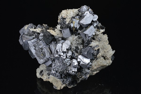 Skeletal Galena, Quartz, Sphalerite, Chalcopyrite