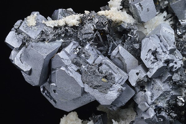 Skeletal Galena, Quartz, Sphalerite, Chalcopyrite
