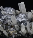 Twinned Galena, Quartz, Cleiophane