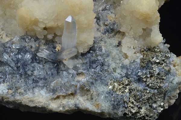 Calcite, Quartz, Pyrite