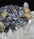 Chalcopyrite, skeletal Galena, Quartz, Sphalerite, Pyrite