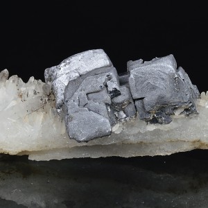 Skeletal Galena on Quartz