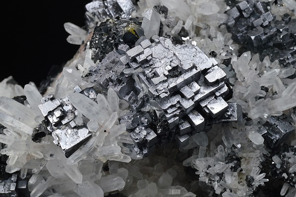 Skeletal Galena, Quartz, Sphalerite