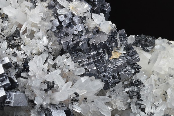 Skeletal Galena, Quartz, Sphalerite