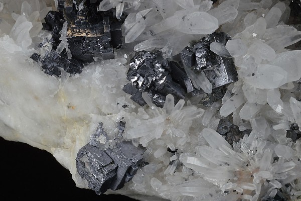 Skeletal Galena, Quartz, Sphalerite