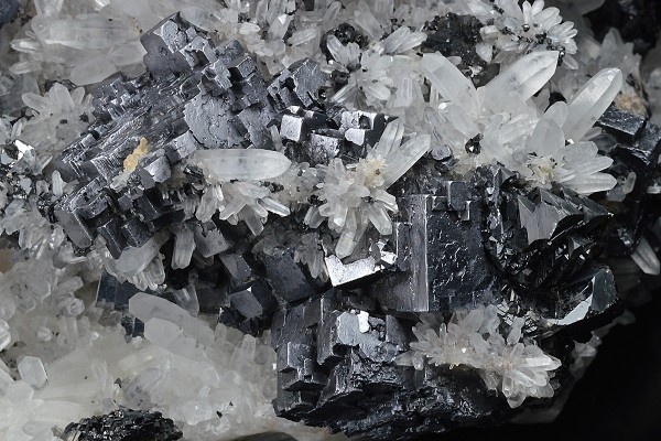 Skeletal Galena, Quartz, Sphalerite