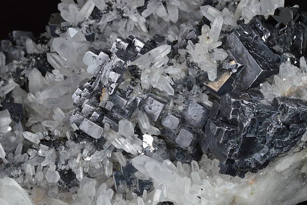 Skeletal Galena, Quartz, Sphalerite
